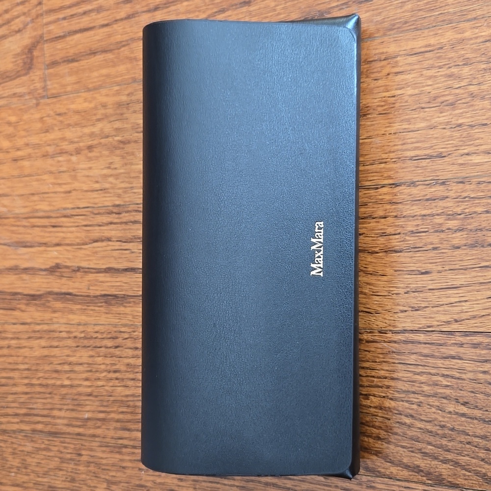 MaxMara Black Pleather Eyeglass / Sunglass Carrying Case